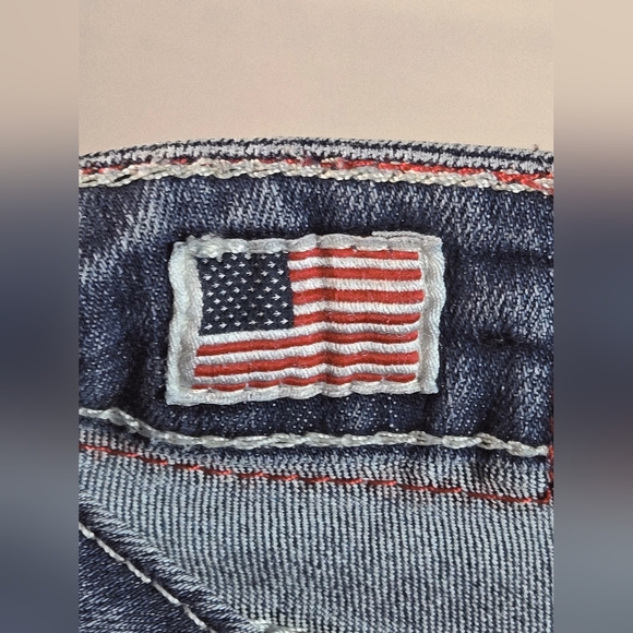 Y2K True Religion Soft Grunge Alt Girl Low Rise Skinny Jeans, 24 - Picture 7 of 8